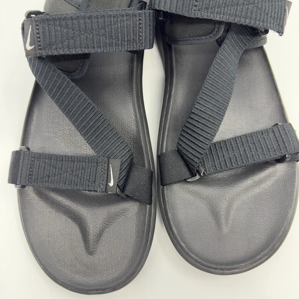 Nike Vista Sandal‎ Mens 13 Black Trail Hiking Shoes Adjustable Hook Loop Straps